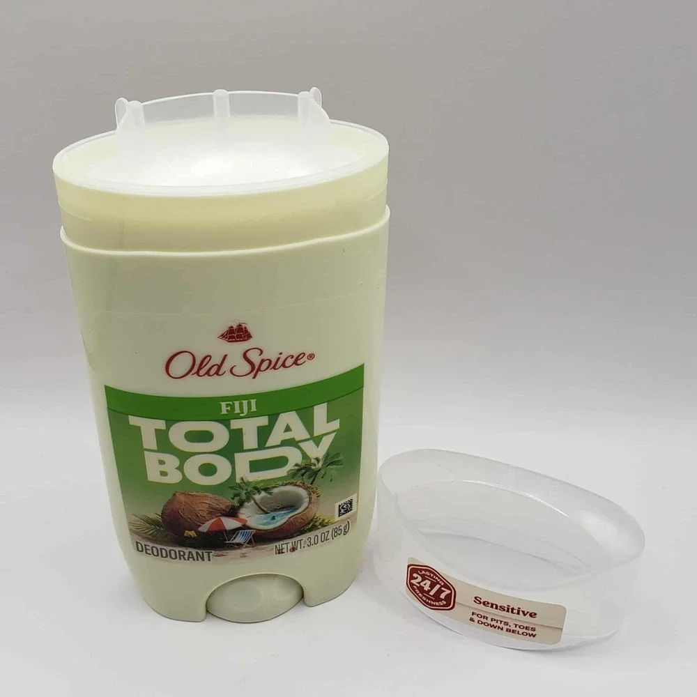 Old Spice Fiji Scent of Coconut & Palm Trees Total Body Deodorant 3 oz - 2 Pack